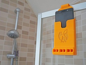 shower music mate phoneholder bathroom musik accessories smartphoneholder waterproof phone-holder 3d print model - Mito3D