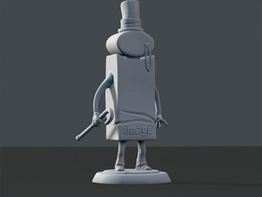görüntü comics maskotu heykeller tophat zbrush 3d print model - Mito3D