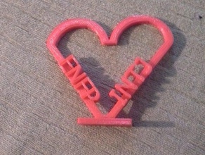 kalp intj enfp heykeller masa oyuncağı kalpler kolye Sevgililer Günü tatlım 3d print model - Mito3D