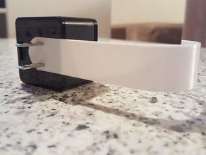 de la pared del soporte carga accesorios el cargador teléfono smartphone usb wallwart colgador montaje en 3d print model - Mito3D