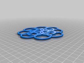 fleur délicate coaster 3d l'impression 3d print model - Mito3D