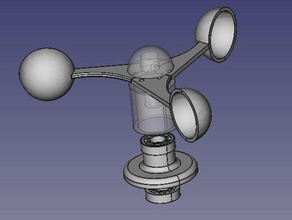 three cup anemometer engineering 3d print model - Mito3D