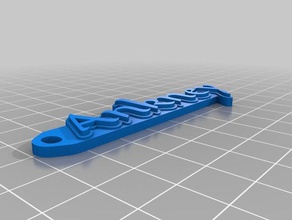 ankney etiqueta con su nombre llaveros personalizado 3d print model - Mito3D