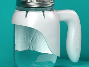 mason handle food drink 3d printing container cup jar mug travel 3d print model - Mito3D