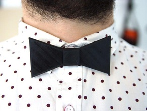 gravata borboleta os acessórios a moda impressão rápida simples assim liso 3d print model - Mito3D