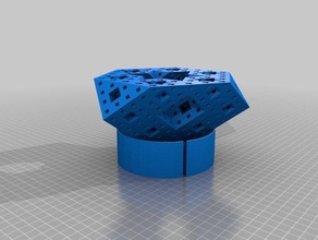 menger 120 01 bottom math art customized 3d print model - Mito3D