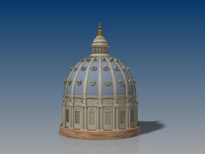 la basilica di san pietro a cupola gli edifici le strutture cattedrale cattolica chiesa italia gesù roma 3d print model - Mito3D