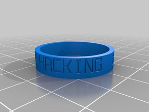 hacking anel anéis personalizado 3d print model - Mito3D