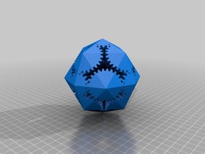 geared polyhedron interactive art bevel gears gear cube 3d print model - Mito3D