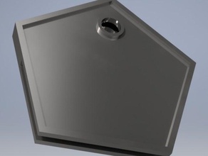 pentagonal, llave de la cubierta llaveros csgo 3d print model - Mito3D