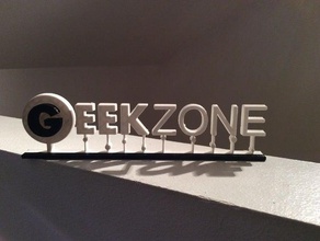 geek zone sinais logotipos Logo em 3d Impressão geeks emotiontech 3d print model - Mito3D