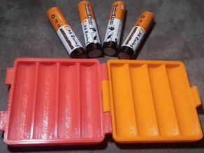 caixa de bateria 4 pilhas aaa contentores 3d print model - Mito3D