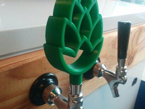 hops beer tap lever kitchen dining handle kegerator 3d print model - Mito3D
