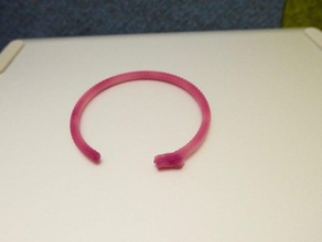 simple serpent bracelet jewelry 3d print model - Mito3D