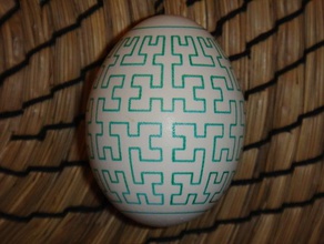 curva de hilbert huevo 2d art huevo-bot eggbot bot inkscape 3d print model - Mito3D