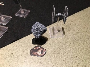 star wars x-wing 3-d astéroïde bases jouet jeu accessoires 3d print model - Mito3D