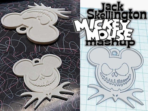 mickey jack sunmaktayız Anahtarlık 3D print model - Mito3D