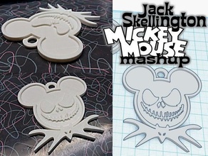 mickey jack mashup porte-clés 3d print model - Mito3D