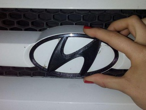 yedek hyundai araba logosu Otomotiv Kalkan 3d print model - Mito3D