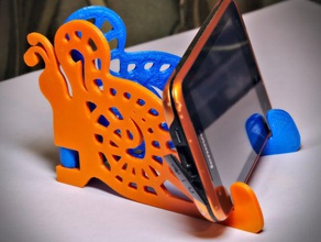 soporte para teléfono de la mariposa oficina smartphone pie tablet 3d print model - Mito3D
