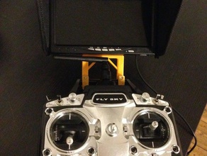 fpv lcd support flysky fs-t6 rc des véhicules racer écran de montage quadricoptère zmr250 3d print model - Mito3D