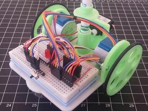 chassis drawing bot batt holders robotics arduino servo stepper 3d print model - Mito3D