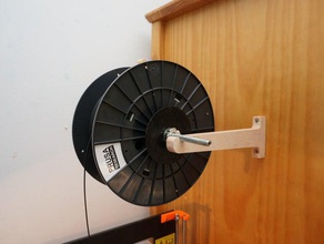 wall mounted filament spool holder 3d printer accessories 3d print model - Mito3D