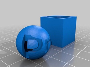 prism decorative orb holder 20 3d printing 3d print model - Mito3D