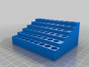 parametric screwdriver bit holder tool holders boxes customized 3d print model - Mito3D