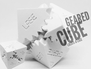 create-a-lase three cube gears interactive art customized easy geared 3d print model - Mito3D
