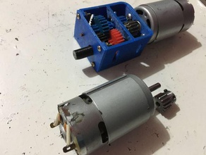 caixa de velocidades battlebot sumobot motor rs755 rs775 engenharia 3drobotics 3d print model - Mito3D