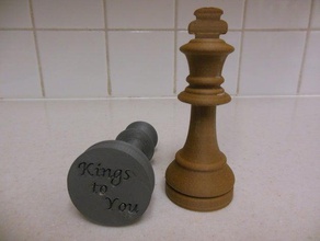 d'échecs le roi des rois vous pièce félicitations affichage de la figure du jeu knick-knack motivation 3d print model - Mito3D