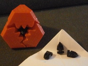gear tetrahedron interactive art 3d print model - Mito3D