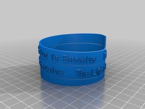 luz spiral poem bracelet art customized 3d print model - Mito3D