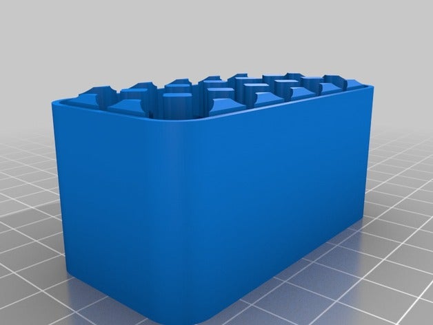 bateria aa caso 6x3 recipientes personalizado 3D print model - Mito3D