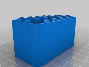 aa-battery-case-bottom-6x3 containers customized 3d print model - Mito3D