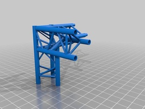 structure tubulaire supérieure de l'angle 90&deg des bâtiments structures 3d print model - Mito3D