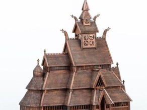 stavkirke v4 actualizado buildings structures 3d print model - Mito3D