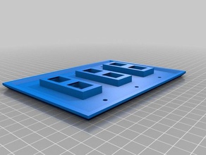 6 position network wall plate household customized 3d print model - Mito3D