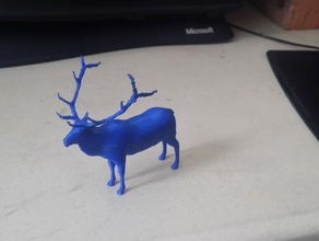 bull elk Tiere 3d print model - Mito3D