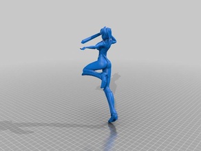 sword dancer 90 fixed sculptures 3d print model - Mito3D