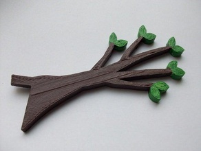 tree branch wall decoration hookhanger 3d print model - Mito3D