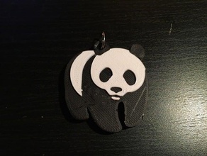 panda llavero llaveros 3d print model - Mito3D