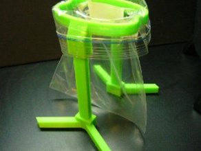 bag filler quart size kitchen dining holder plastic stand 3d print model - Mito3D