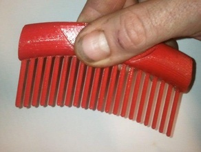 hair comb ergonomic 100mm fashion 3d print model - Mito3D