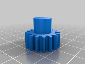 rudder spur gear 16 tooth hobby customized 3d print model - Mito3D