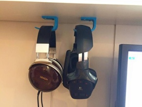 headphone hanger wscrews organization 3d print model - Mito3D