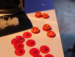 bowie estilo de botão acessórios 3d print model - Mito3D