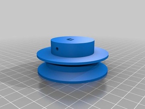 my customized pulley customizer hacked together 2 other customizers parts 3d print model - Mito3D