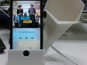 charging dock sound amplifier iphone case mobile 6s plus 6 chargind horn speaker 3d print model - Mito3D